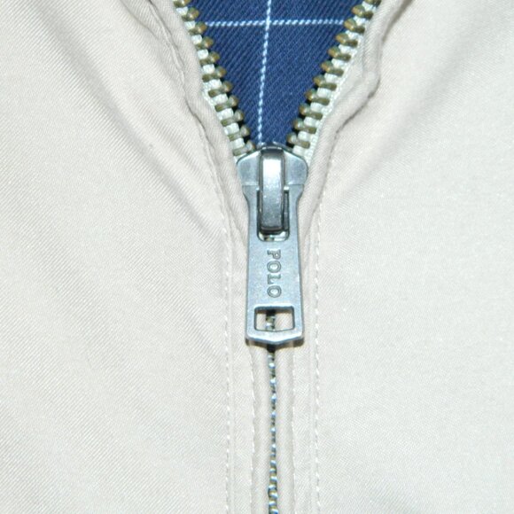 POLO Ralph Lauren Men's Full Zip Up 100% Cotton Khaki Beige Bomber Jacket Sz 3XL - Picture 6 of 16